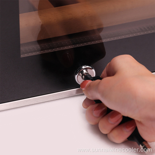 Digital control freestanding wine cooler with beech shelf
